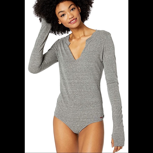 philantropy Tops - Philanthropy Rio Bodysuit in Heather Grey Size Sm
